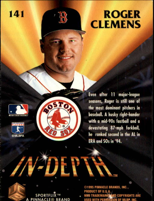 1995 UC3 #141 Roger Clemens ID back image