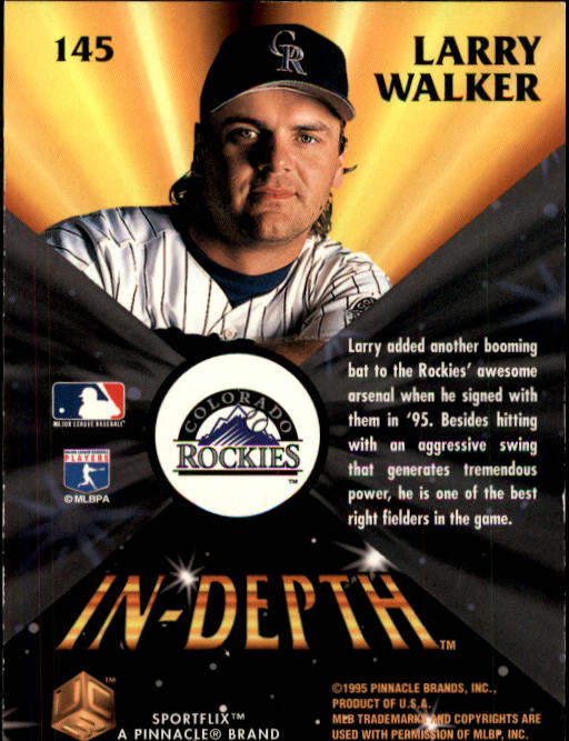 1995 UC3 #145 Larry Walker ID back image