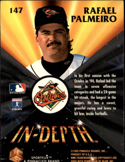 1995 UC3 #147 Rafael Palmeiro ID back image