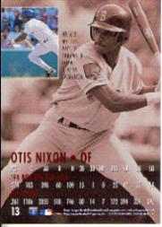 1995 Ultra #13 Otis Nixon back image