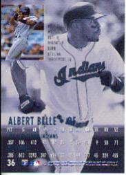 1995 Ultra #36 Albert Belle back image