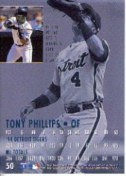 1995 Ultra #50 Tony Phillips back image
