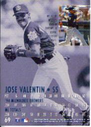 1995 Ultra #69 Jose Valentin back image