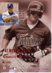 1995 Ultra #75 Pat Meares back image