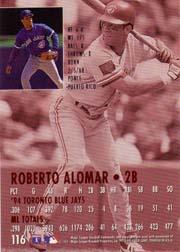 1995 Ultra #116 Roberto Alomar back image