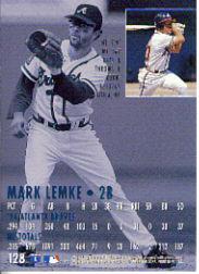 1995 Ultra #128 Mark Lemke back image