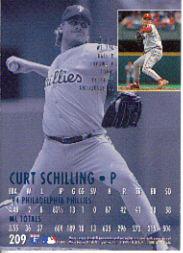 1995 Ultra #209 Curt Schilling back image