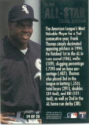 1995 Ultra All-Stars Gold Medallion #19 Frank Thomas back image