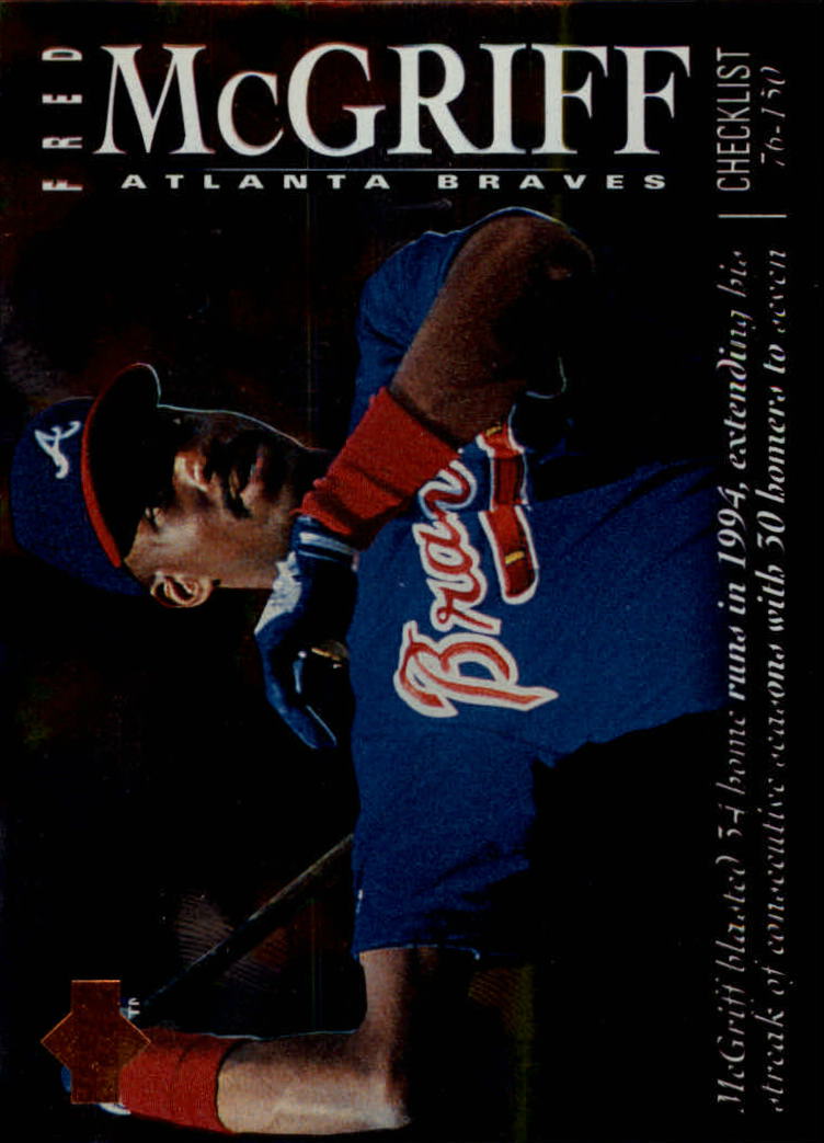 1995 Upper Deck Checklists #2A Fred McGriff