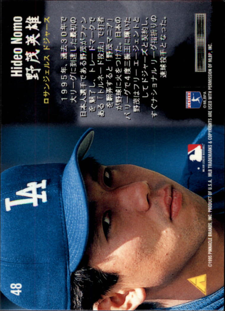 1995 Zenith #48 Hideo Nomo Japanese back image