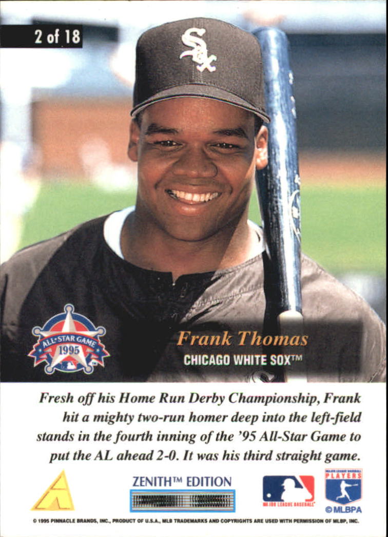 1995 Zenith All-Star Salute #2 Frank Thomas back image