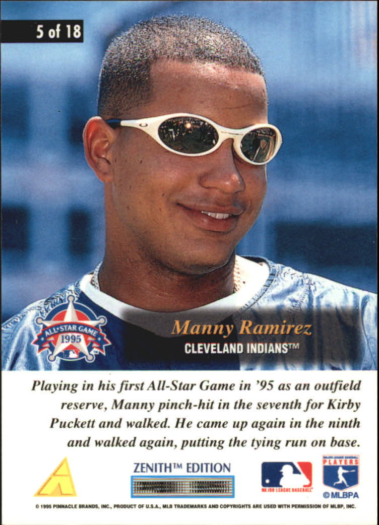 1995 Zenith All-Star Salute #5 Manny Ramirez back image