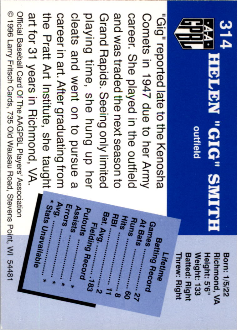 B2983- 1995-96 Fritsch AAGPBL Baseball #s 251-421 -You Pick- 15+ FREE US SHIP - Picture 127 of 323