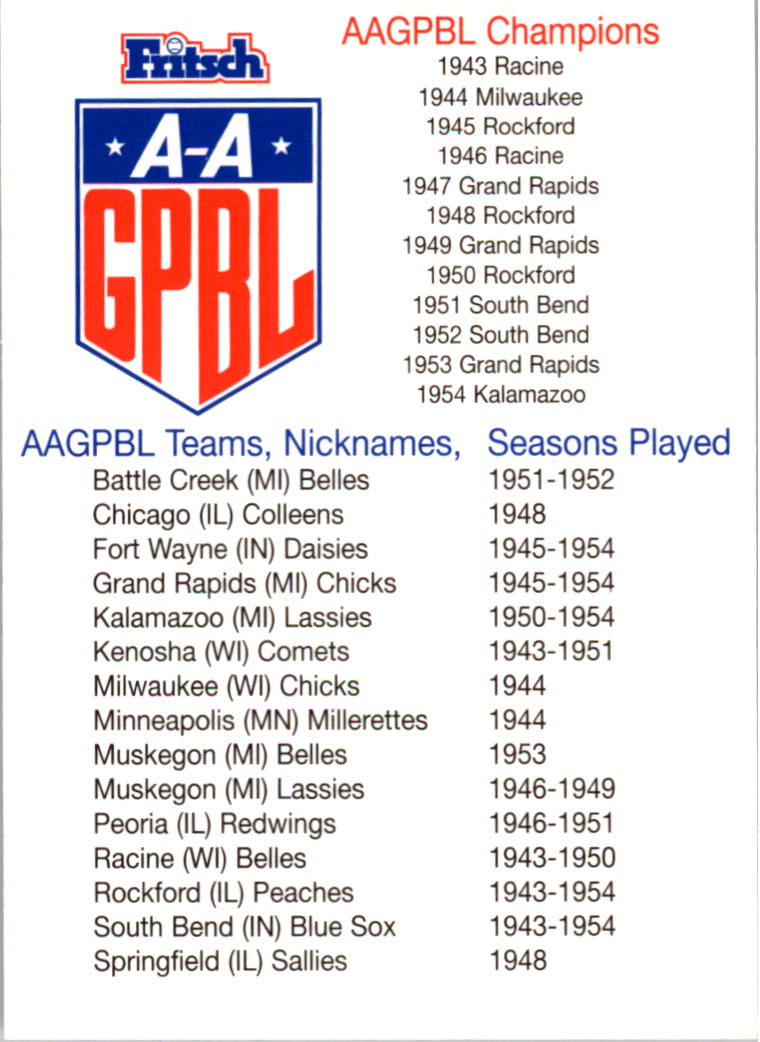 B2983- 1995-96 Fritsch AAGPBL Baseball #s 251-421 -You Pick- 15+ FREE US SHIP - Picture 178 of 323