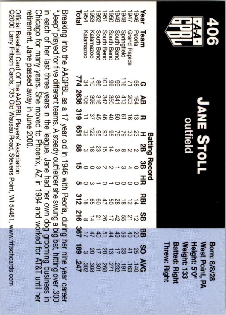 B2983- 1995-96 Fritsch AAGPBL Baseball #s 251-421 -You Pick- 15+ FREE US SHIP - Picture 309 of 323