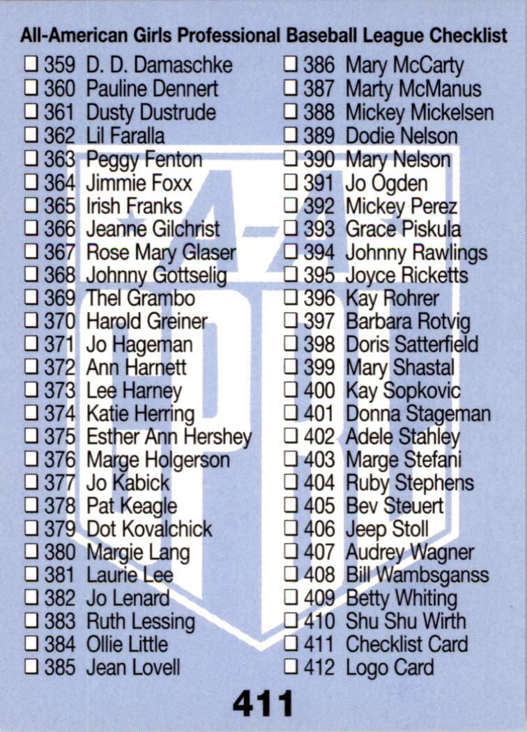 B2983- 1995-96 Fritsch AAGPBL Baseball #s 251-421 -You Pick- 15+ FREE US SHIP - Picture 319 of 323