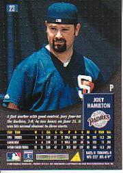 1996 Pinnacle #23 Joey Hamilton back image