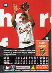 1996 Pinnacle #30 Bobby Bonilla back image