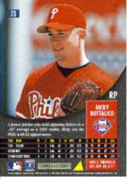 1996 Pinnacle #73 Ricky Bottalico back image