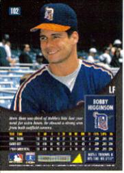 1996 Pinnacle #102 Bobby Higginson back image