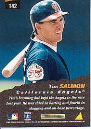 1996 Pinnacle #142 Tim Salmon NAT back image