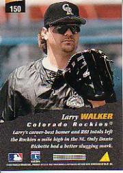 1996 Pinnacle #150 Larry Walker NAT back image