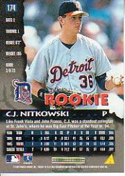 1996 Pinnacle #174 C.J. Nitkowski back image