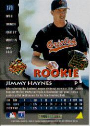 1996 Pinnacle #179 Jimmy Haynes back image