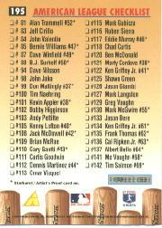 1996 Pinnacle Baseball "Main Set" Base Cards #1 to #200 - Picture 390 of 400