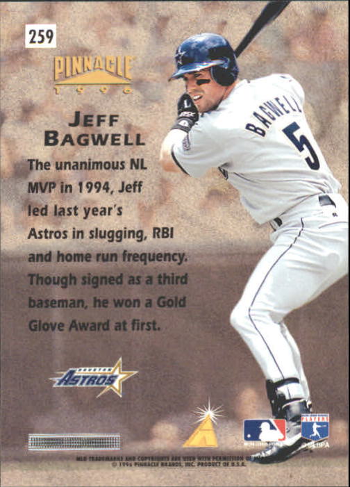 1996 Pinnacle #259 Jeff Bagwell HH back image
