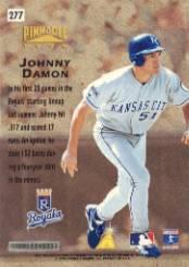 1996 Pinnacle #277 Johnny Damon HH back image