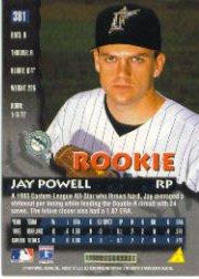 1996 Pinnacle #381 Jay Powell back image