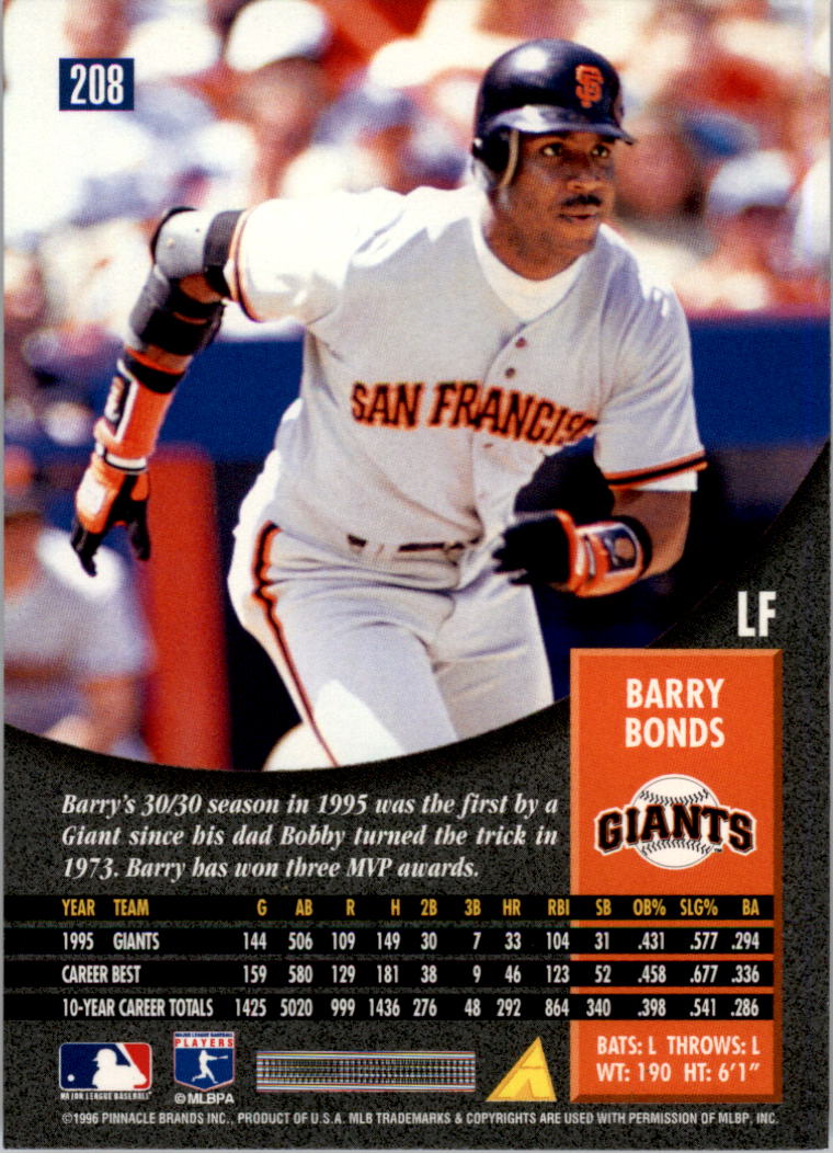1996 Pinnacle Baseball "Foil" Parallel Cards - Picture 7 of 193