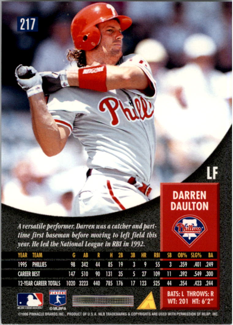 1996 Pinnacle Baseball "Foil" Parallel Cards - Picture 17 of 193