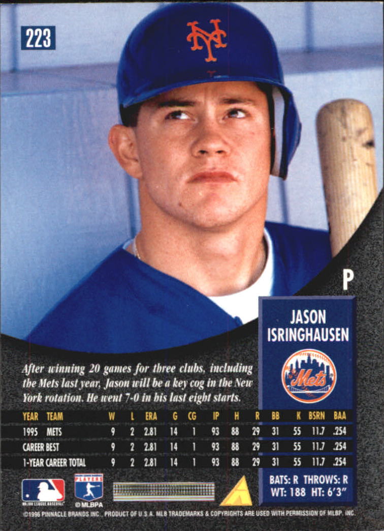 1996 Pinnacle Baseball "Foil" Parallel Cards - Picture 23 of 193