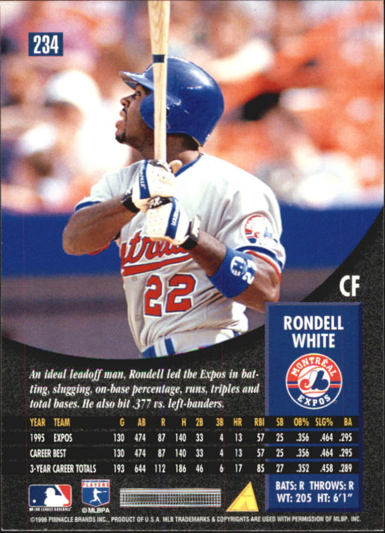 1996 Pinnacle Baseball "Foil" Parallel Cards - Picture 35 of 193