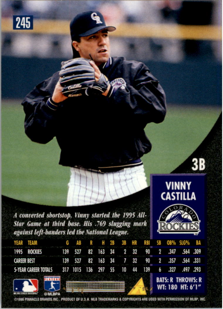 1996 Pinnacle Baseball "Foil" Parallel Cards - Picture 45 of 193