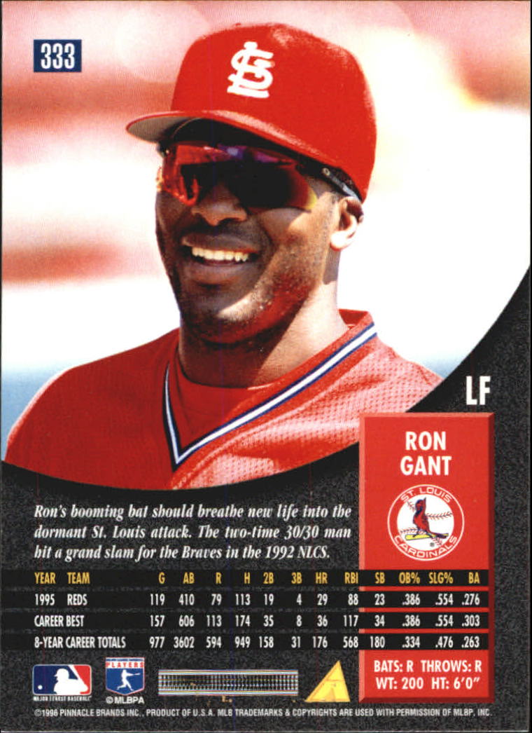 1996 Pinnacle Baseball "Foil" Parallel Cards - Picture 129 of 193