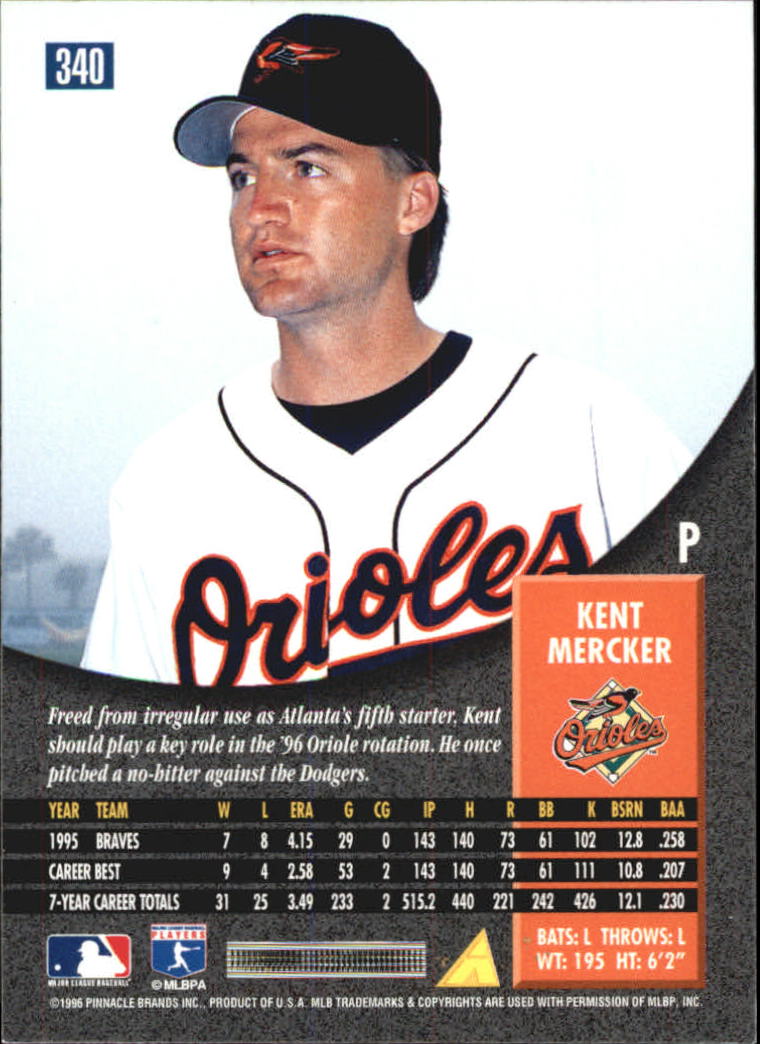 1996 Pinnacle Baseball "Foil" Parallel Cards - Picture 137 of 193