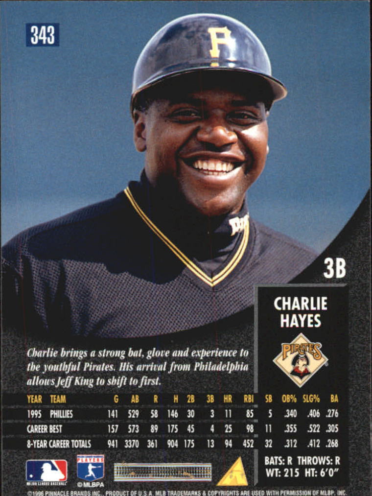 1996 Pinnacle Baseball "Foil" Parallel Cards - Picture 139 of 193
