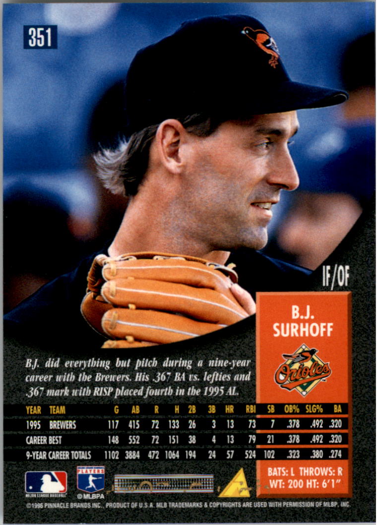 1996 Pinnacle Baseball "Foil" Parallel Cards - Picture 151 of 193