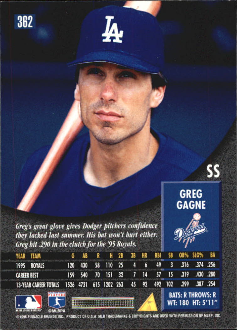 1996 Pinnacle Baseball "Foil" Parallel Cards - Picture 161 of 193
