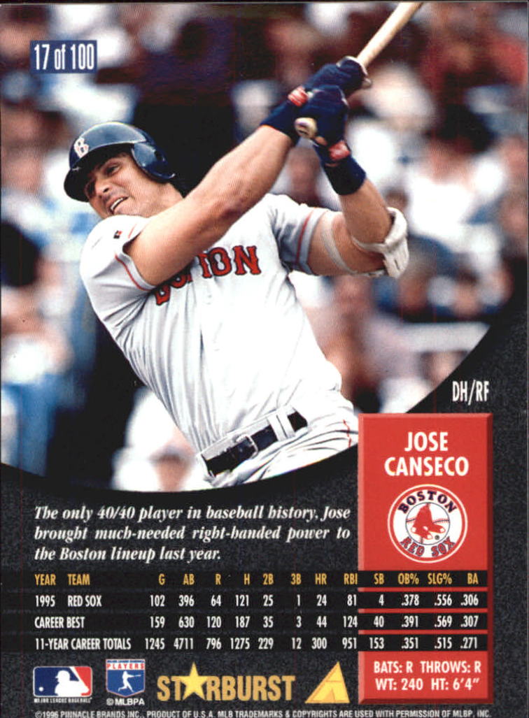 1996 Pinnacle Baseball "Starburst/Artist's Proofs" Parallel Cards - Picture 17 of 81