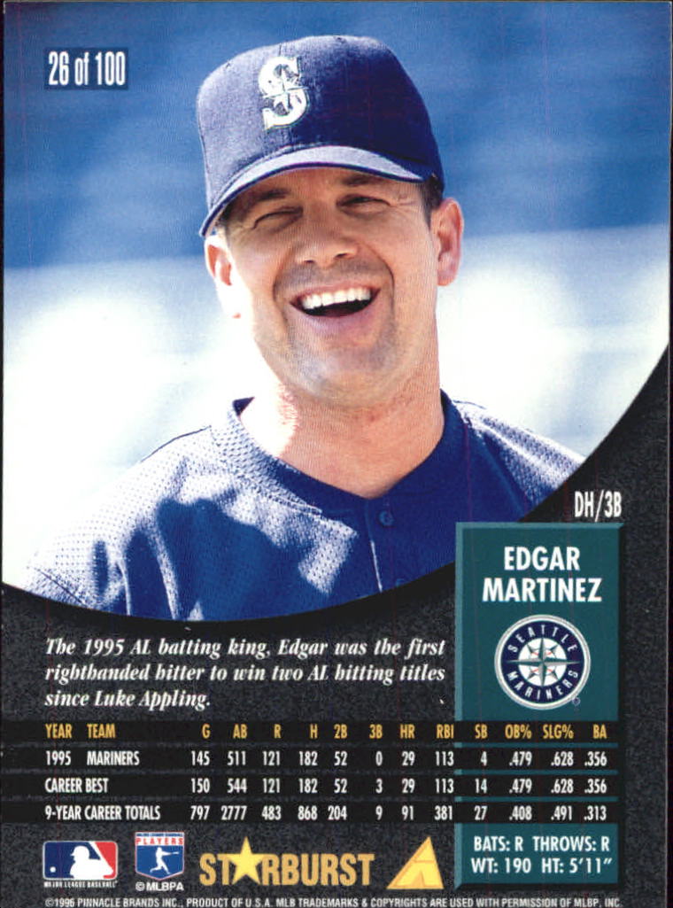 1996 Pinnacle Baseball "Starburst/Artist's Proofs" Parallel Cards - Picture 25 of 81