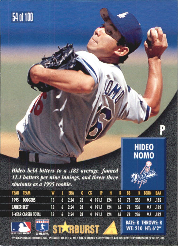 1996 Pinnacle Baseball "Starburst/Artist's Proofs" Parallel Cards - Picture 35 of 81