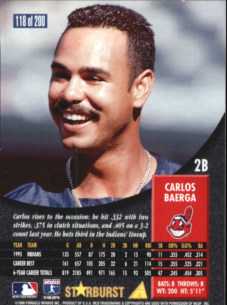 1996 Pinnacle Baseball "Starburst/Artist's Proofs" Parallel Cards - Picture 55 of 81