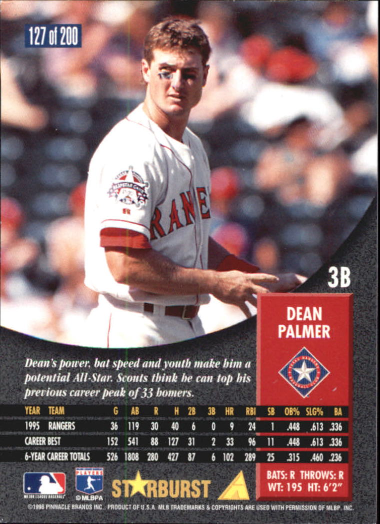 1996 Pinnacle Baseball "Starburst/Artist's Proofs" Parallel Cards - Picture 59 of 81