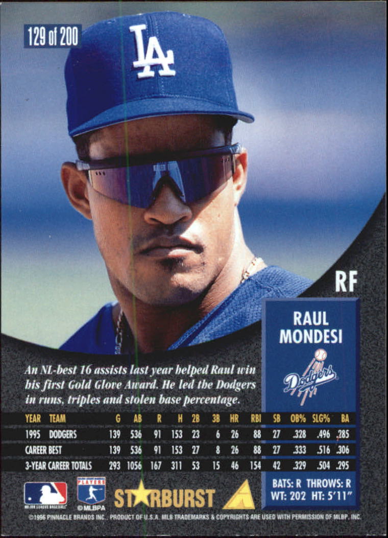 1996 Pinnacle Baseball "Starburst/Artist's Proofs" Parallel Cards - Picture 61 of 81