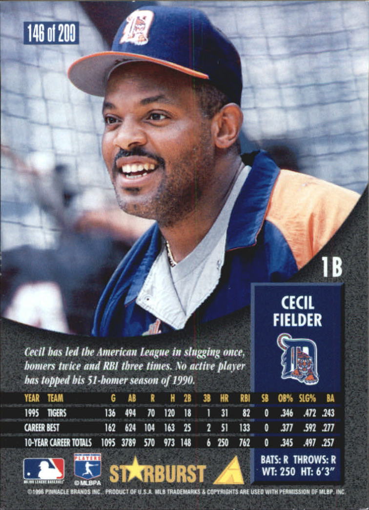 1996 Pinnacle Baseball "Starburst/Artist's Proofs" Parallel Cards - Picture 67 of 81