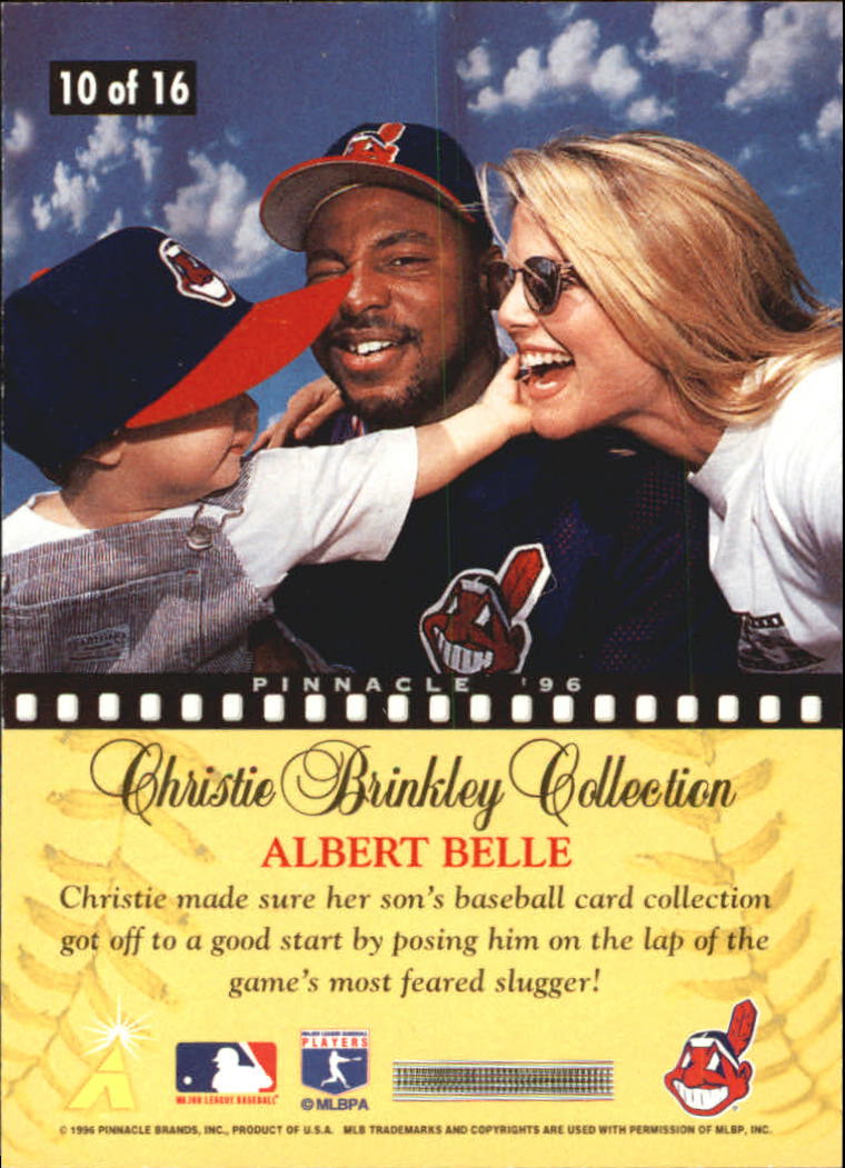 1996 Pinnacle Christie Brinkley Collection #10 Albert Belle back image